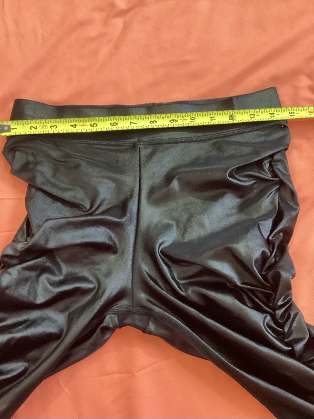 Alo Black Ruched Satin Leggings - - Picture 11 of 12